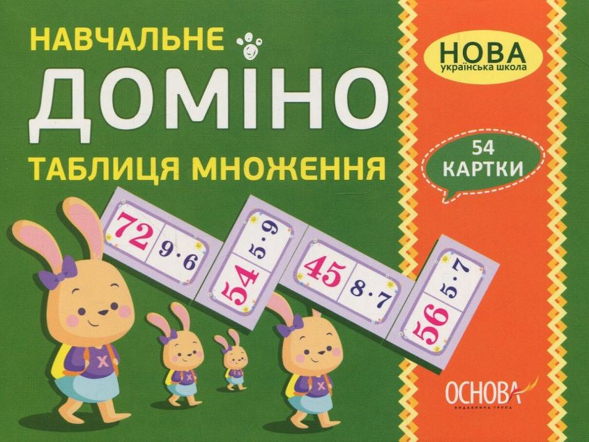 Навчальне доміно. Таблиця множення