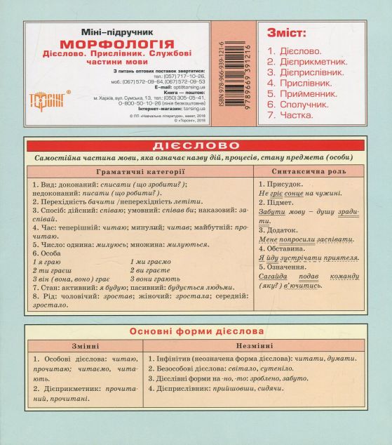Українська мова. Морфологія. Дієслово. Прислівник....