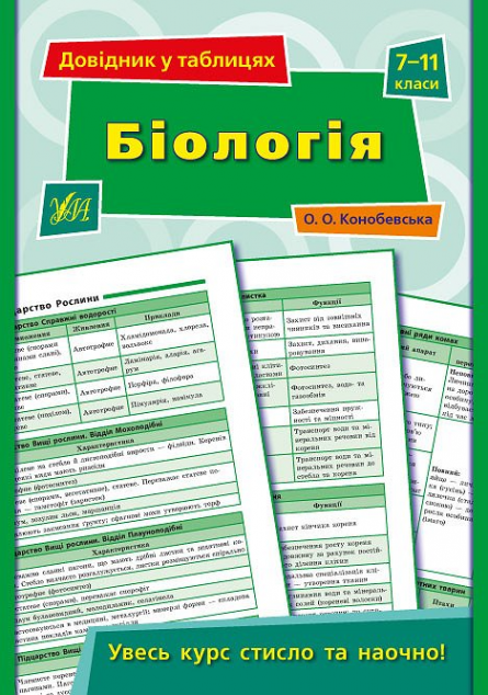 Довідник у таблицях. Біологія. 7 – 11 класи