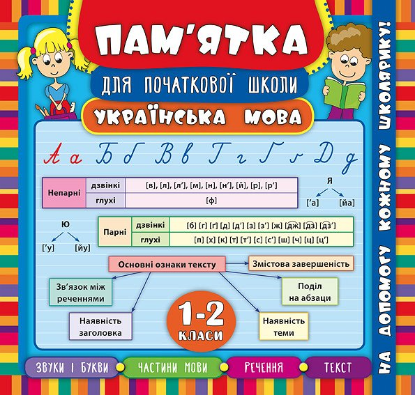 Пам'ятка для початкової школи. Українська мова. 1-2...