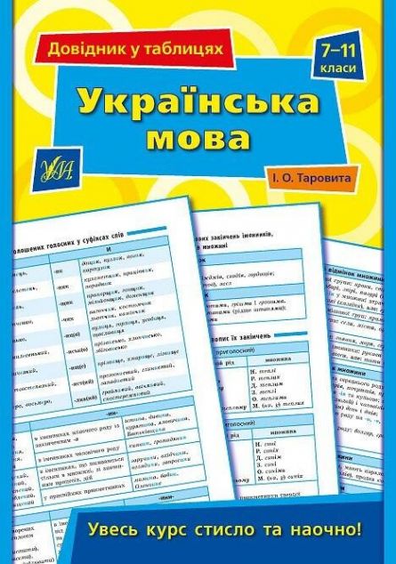 Довідник у таблицях. Українська мова. 7 – 11 класи