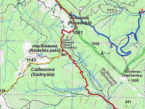 «Буковинські гори». Туристична карта - Vivat