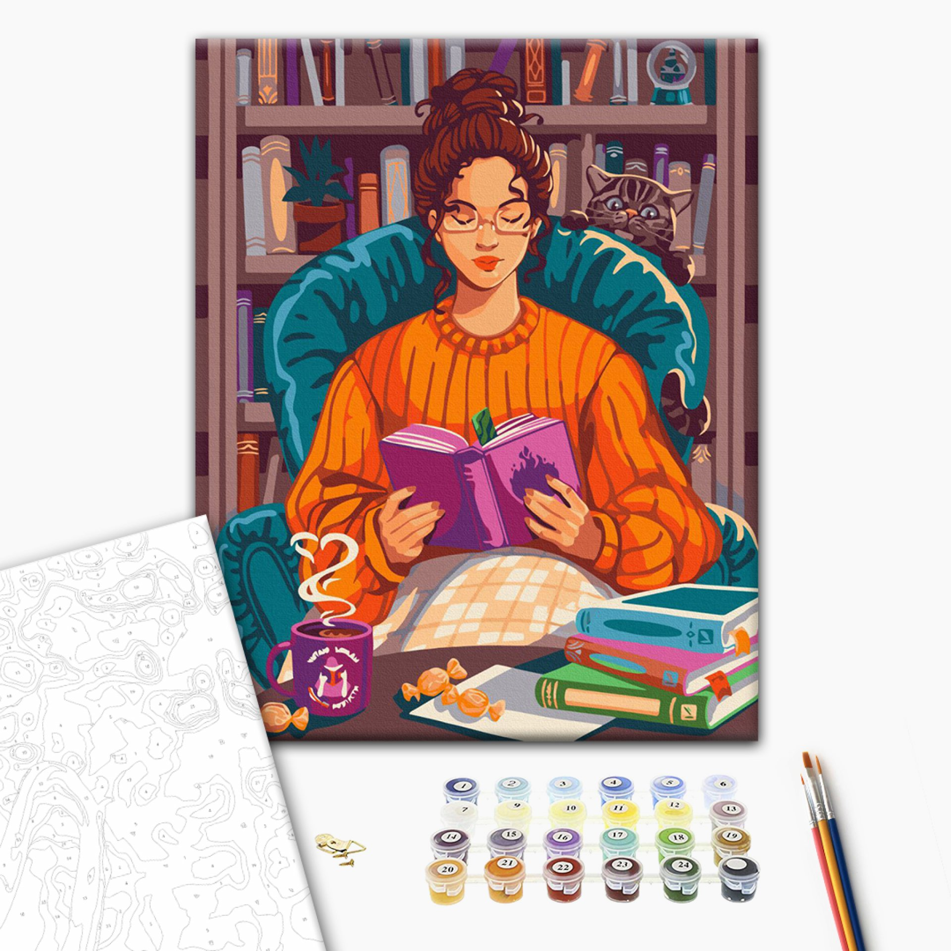 Картина за номерами «Читаю заради розпусти» Картина за номерами «Читаю заради розпусти» - Vivat