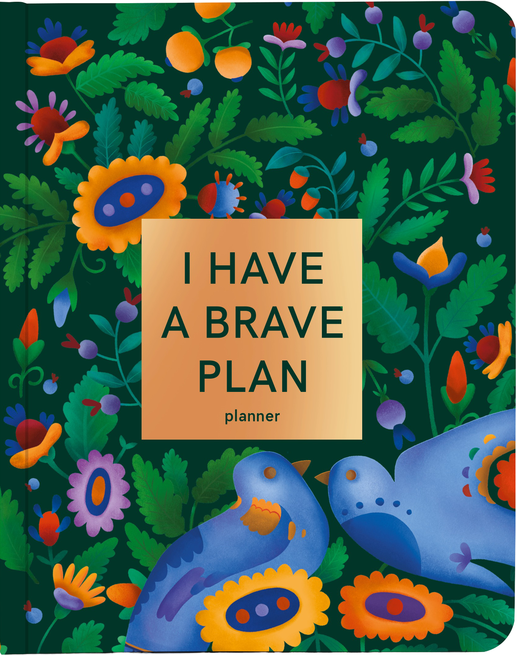 Блокнот для планування «I HAVE A BRAVE PLAN» квіти зелений Блокнот для планування «I HAVE A BRAVE PLAN» квіти зелений - Vivat