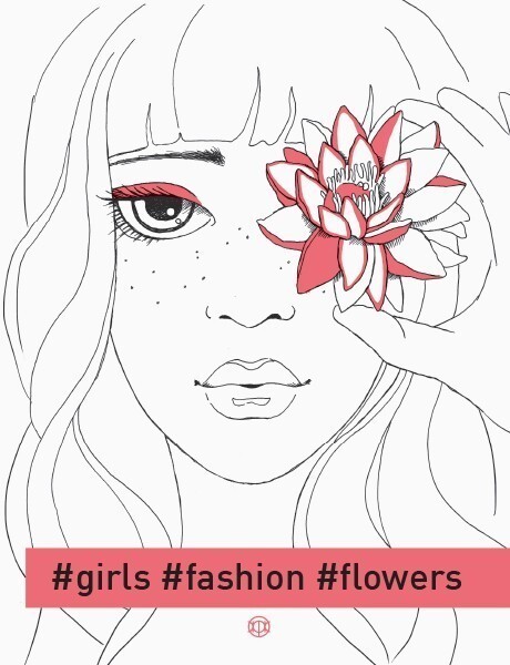 Girls. Fashion. Flowers. Фешн-розмальовка - Vivat